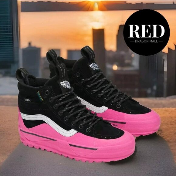 VANS SK8 Hi Dip MTE-2 Hiking Boots Shoes Pink Black Suede - Women's Size 8 - Picture 16 of 16